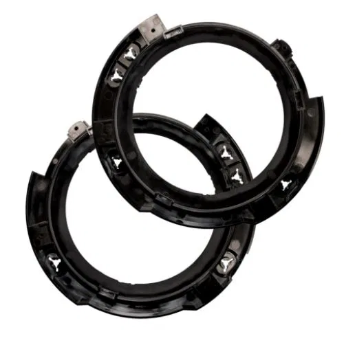8200461 – JW SPEAKER Headlight Retaining Ring, LED Black Polycarbonate Housing Set Of 2 Use With 8700 Evolution J2 7 ...